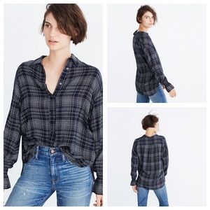 Madewell Westward Bell Sleeve Shirt in Plaid
